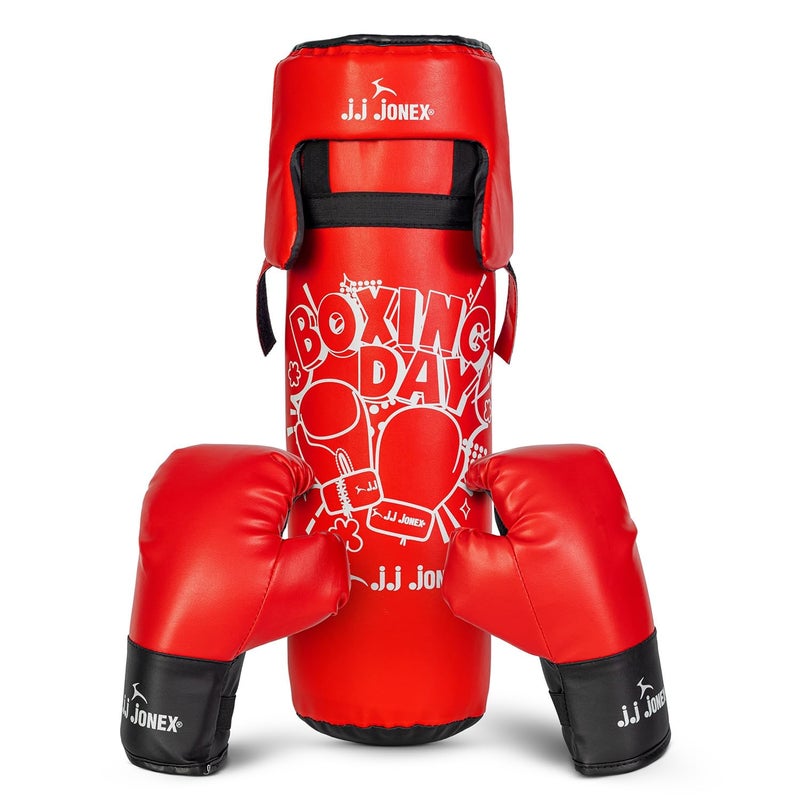 Jonex JJ Jonex Kids Boxing Set with Punching Bag, Gloves & Headgear - 18-Inch Synthetic Leather Training Kit for Ages 4–10 - Image 1